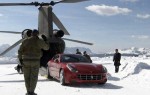 Ferrari FF gets ski-mountain delivery via Chinook helicopter